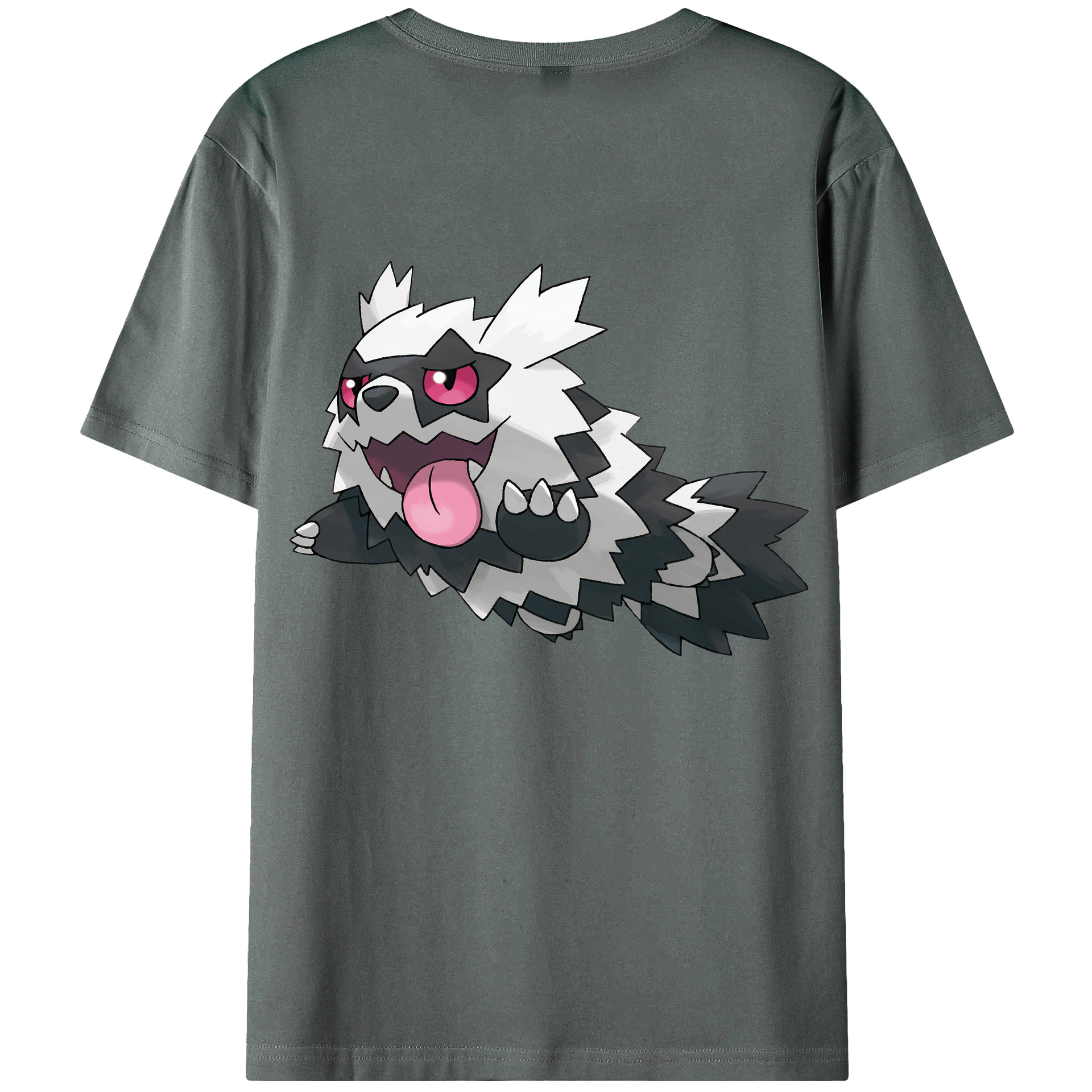 （画像用） ポケットモンスター Pokémon 綿100％ メンズ半袖Tシャツ（バックプリント） 通気性